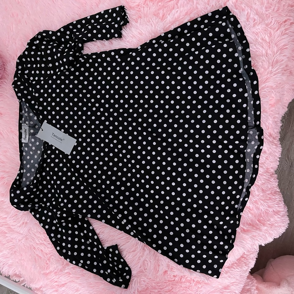 NWT Black and White Polka Dot blouse